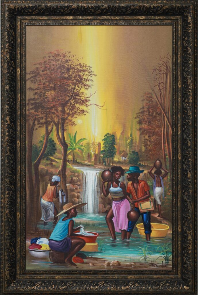 Villagers Washing Clothes - Frame