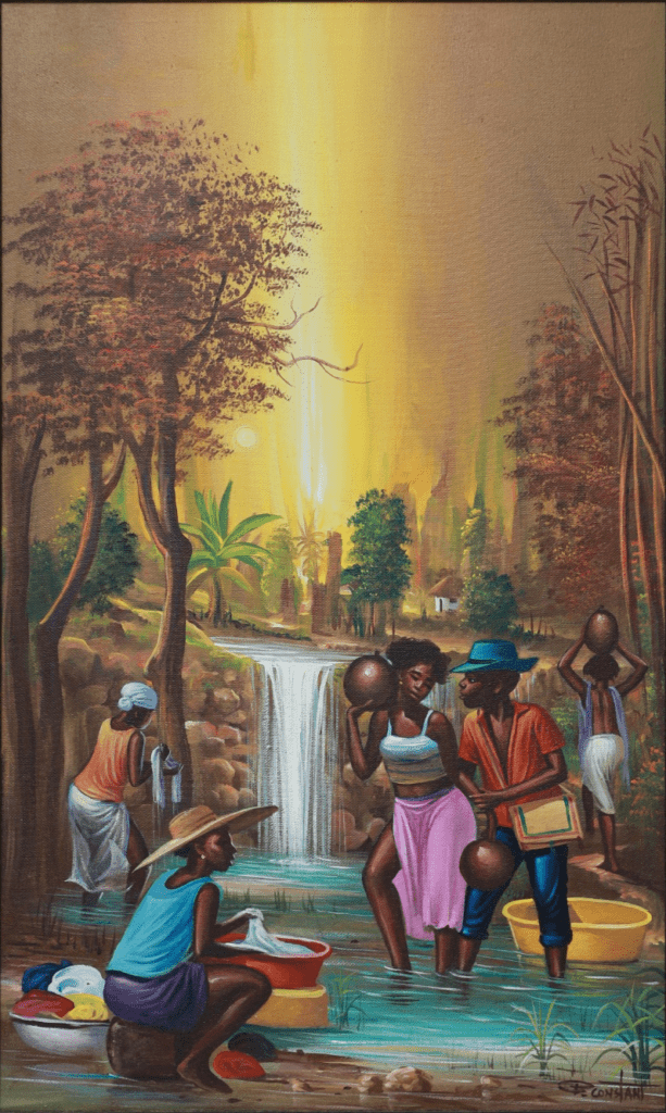 Villager Washing Clothes