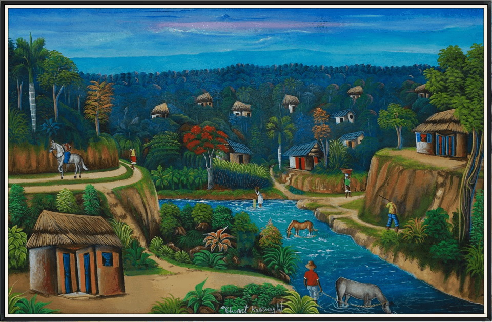 Scene of Town and River